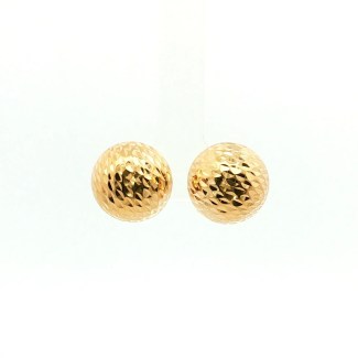 14k Yellow Gold Estate Hollow Stud Earrings