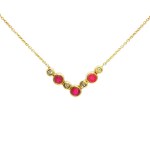 14k Yellow Gold Ruby and Diamond Pendant