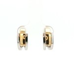14k Yellow/White Gold Hoop Earrings