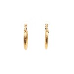 14k Yellow Gold Estate Twisted Hoop Earrings