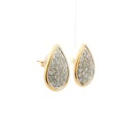 14k Yellow/White Gold Estate Cluster Diamond Earrings
