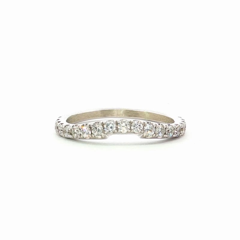 14k white gold diamond wedding band estate