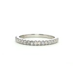 Estate 14k White Gold Diamond Wedding Band