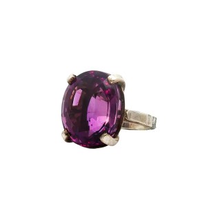 Estate Sterling Silver Amethyst Ring (31.70 carat)