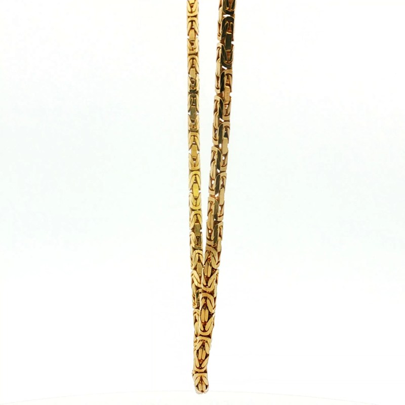 Estate 14k Yellow Gold Byzantine Necklace