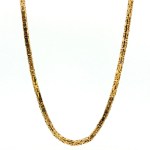 Estate 14k Yellow Gold Byzantine Necklace