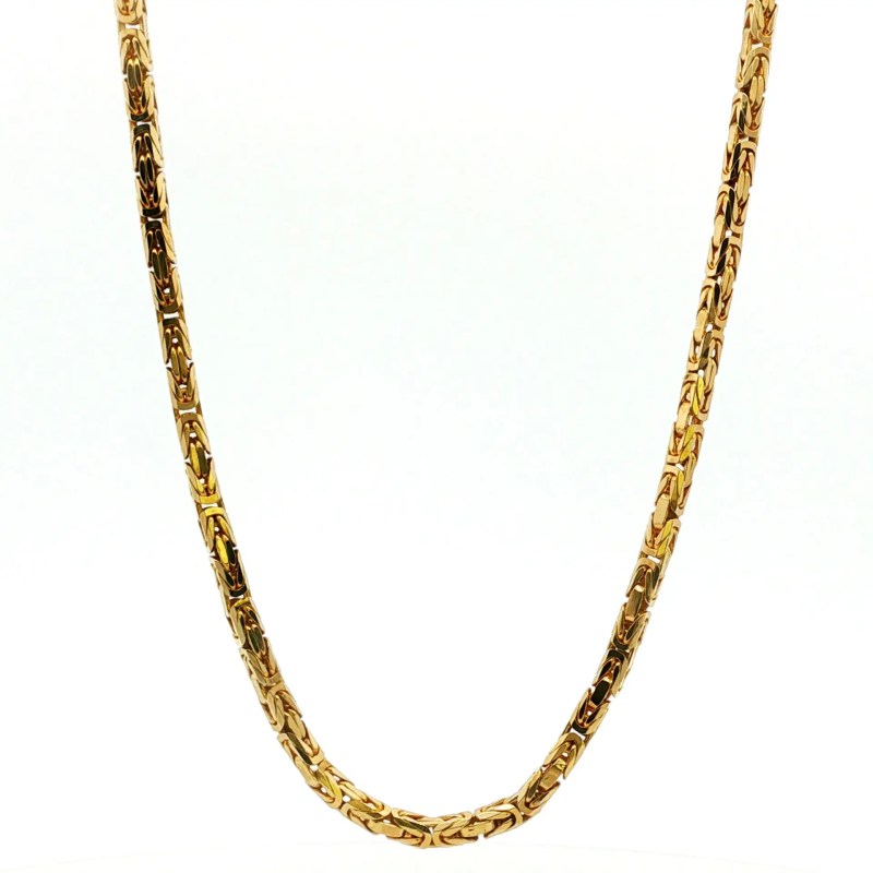Estate 14k Yellow Gold Byzantine Necklace