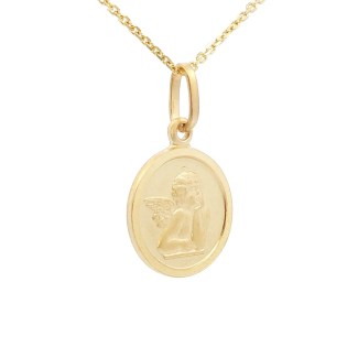 14k Yellow Gold Angel Charm