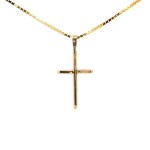 14k Yellow Gold Puffed Cross