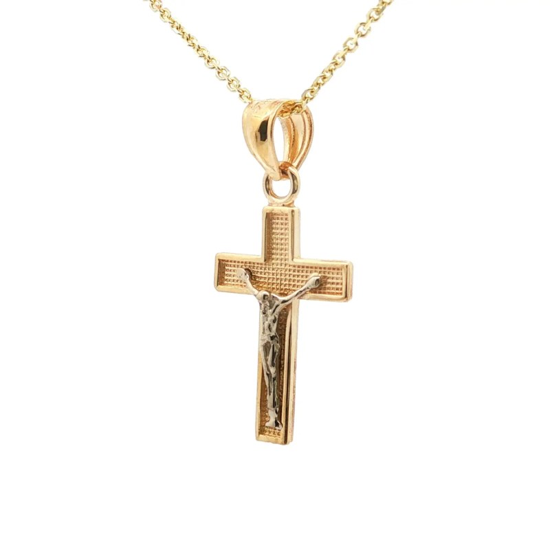 14k Yellow Gold Crucifix