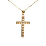 14k Yellow Gold Filigree Cross