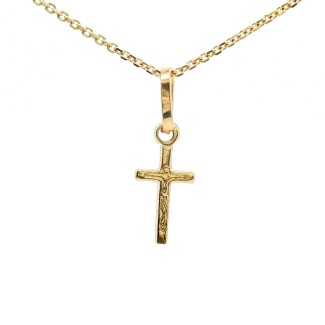 14k Yellow Gold Crucifix