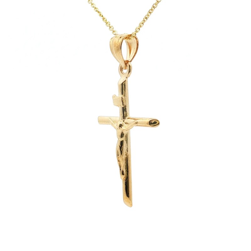 14k Yellow Gold Crucifix