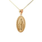 14k Yellow Gold Mother Mary Charm