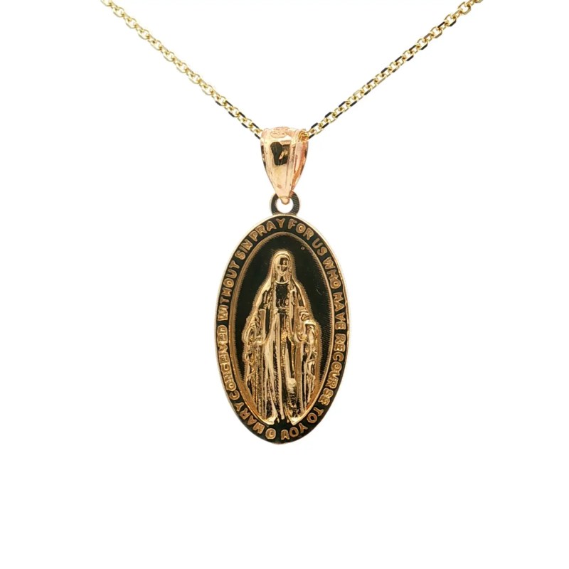 14k Yellow Gold Mother Mary Charm