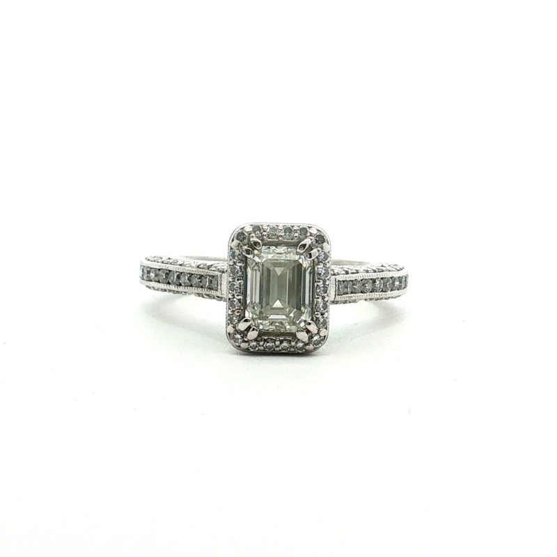 Designer Estate 18k White Gold Tacori Ring