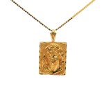 Estate 14k Yellow Gold Christ Charm