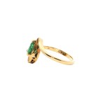 Estate 14k Yellow Gold Emerald Ring