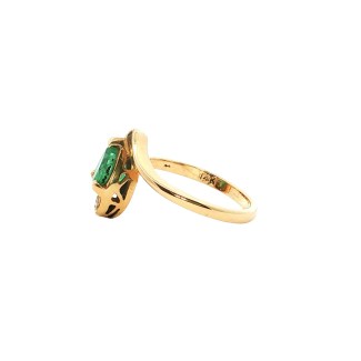 Estate 14k Yellow Gold Emerald Ring