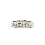 Estate 14k White Gold Diamond Channel-Set Ring