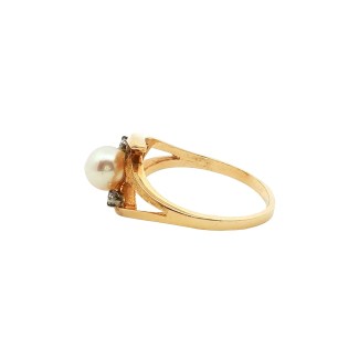 Estate 14k Yellow Gold Pearl Ring