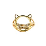 Estate 14k Yellow Gold Cat Ring