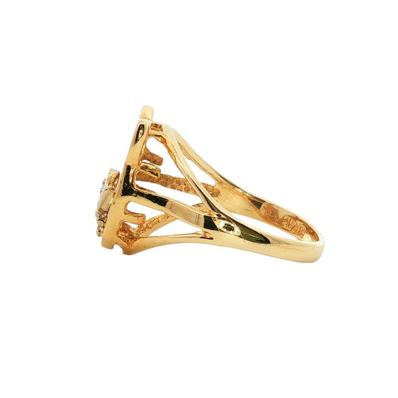 Estate 14k Yellow Gold Cat Ring