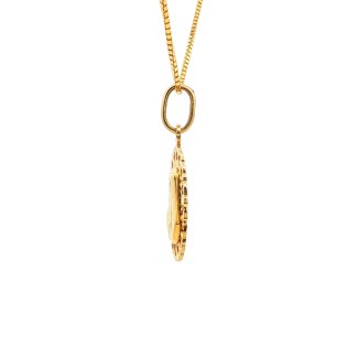 Estate 14k Yellow Gold Blessed Mother Mary Pendant