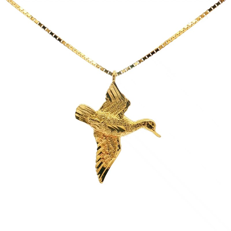 Estate 14k Yellow Gold Bird Charm