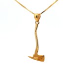 Estate 14k Yellow Gold Axe Charm