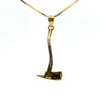 Estate 14k Yellow Gold Axe Charm