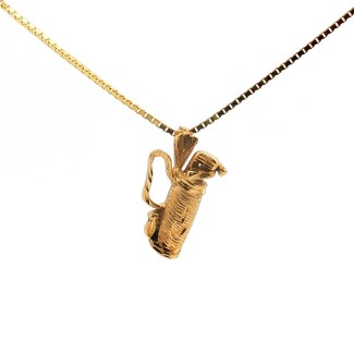 Estate 14k Yellow Gold Golf Bag Charm