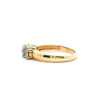 Estate 14k Yellow/White Gold Three-Stone Ring