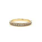 Estate 14k Yellow Gold Diamond Band
