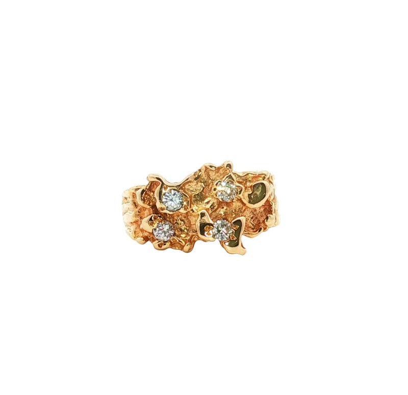 Estate 14k Yellow Gold Nugget Ring
