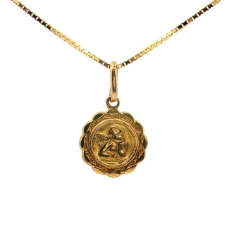 Estate 14k Yellow Gold Cherub Charm