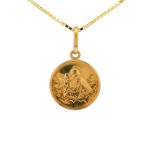 Estate 14k Yellow Gold Religious Charm