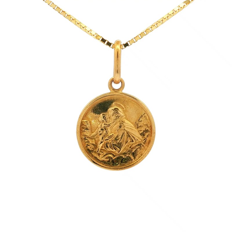 Estate 14k Yellow Gold Religious Charm