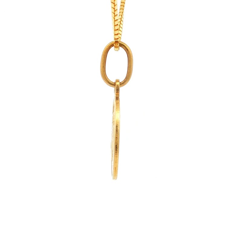 Estate 14k Yellow Gold Religious Charm
