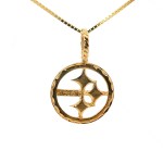 Estate 14k Yellow Gold Pittsburgh Steelers Logo Charm