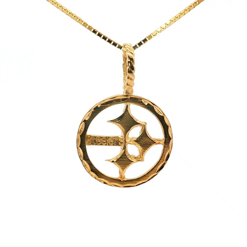 Estate 14k Yellow Gold Pittsburgh Steelers Logo Charm