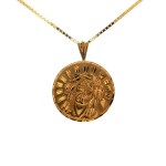 Estate 14k Yellow Gold Christ Charm