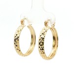 Estate 14k Diamond Cut Hoops