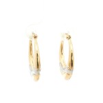 Estate 14k Two-Toned Hoop Earrings