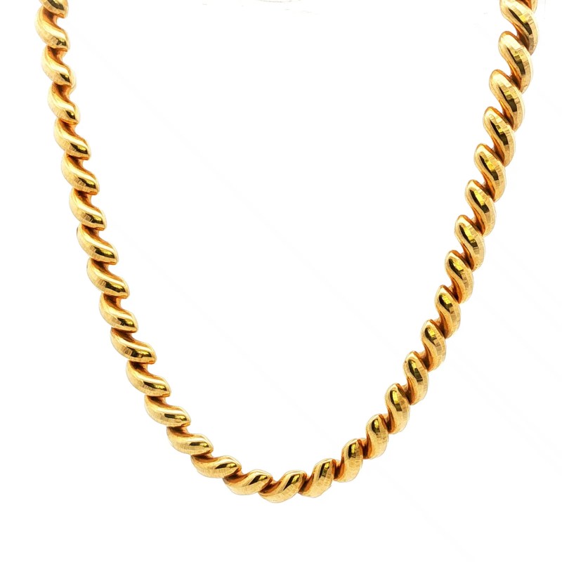 Estate 14k Yellow Gold San Marco Necklace
