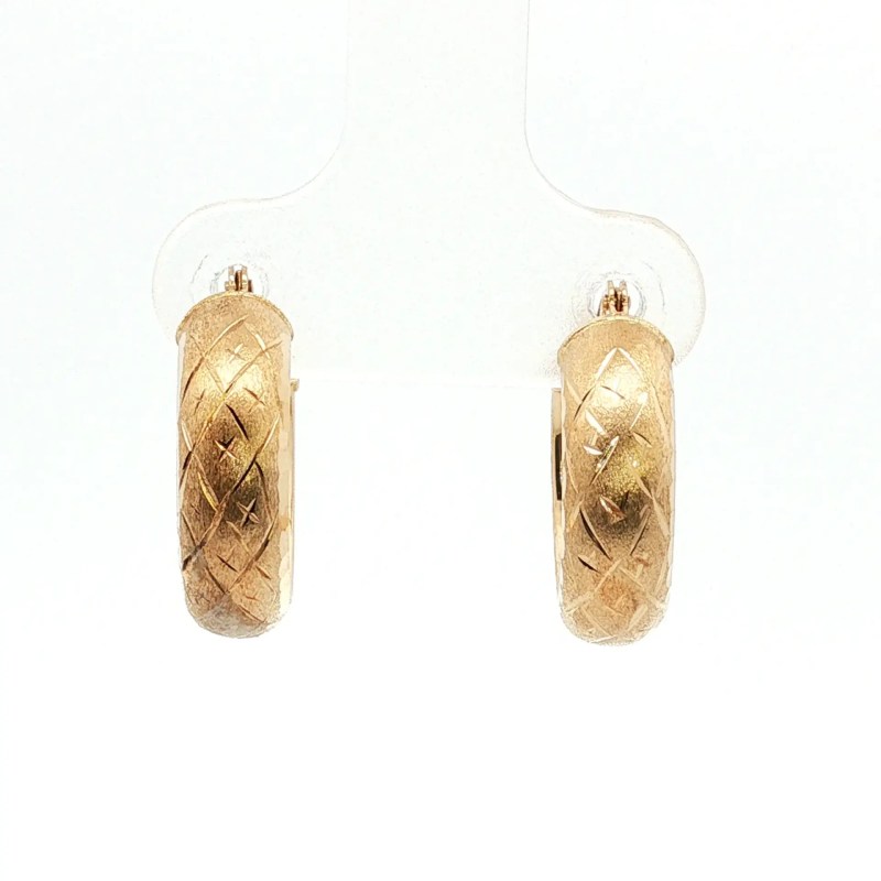Estate 14k Yellow Hoop Earrings