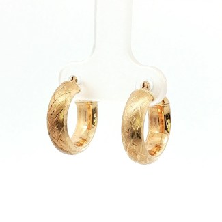 Estate 14k Yellow Hoop Earrings
