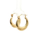 Estate 14k Yellow Gold Small Hoop Earrings