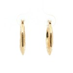 Estate 14k Yellow Gold Hexagonal Hoop Earrings