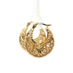 Estate 14k Yellow Gold Filigree Hoop Earrings